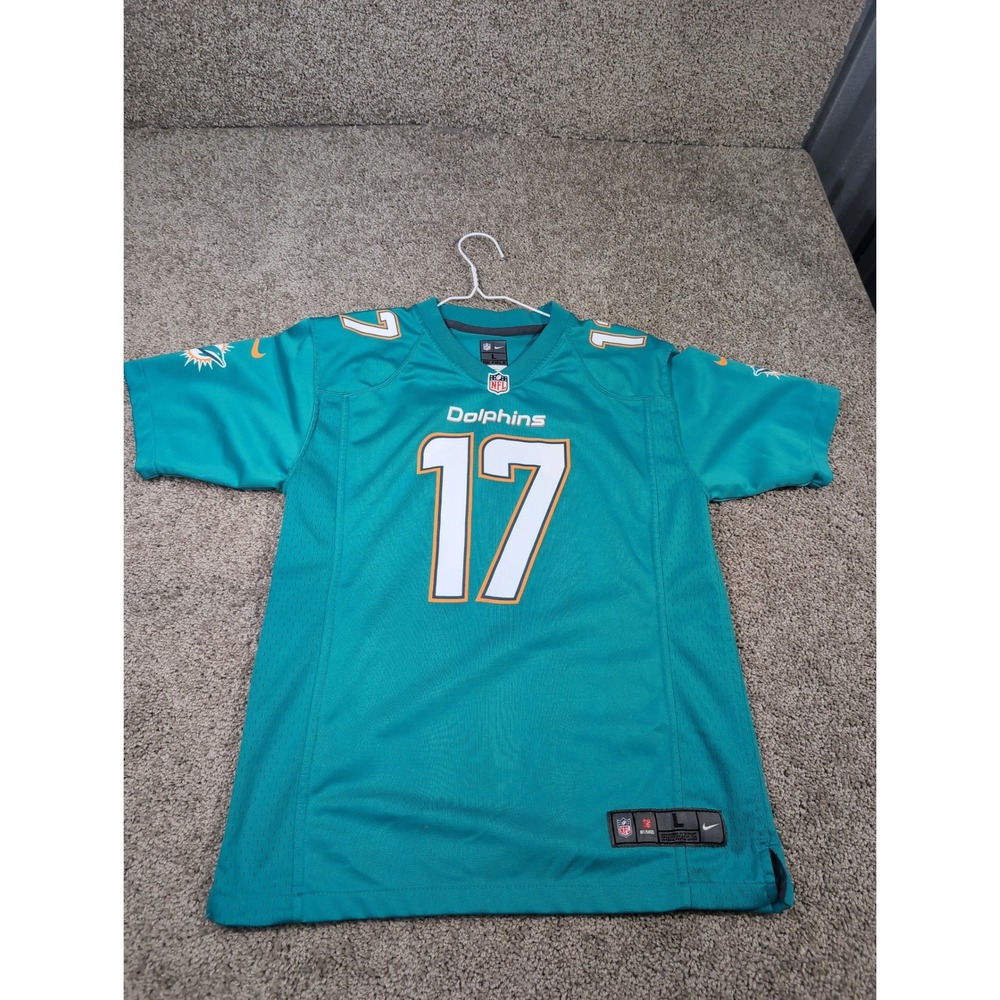 Nike Miami Dolphins Ryan Tannehill 17 Jersey Youth Large Aqua NFL On Field 46652